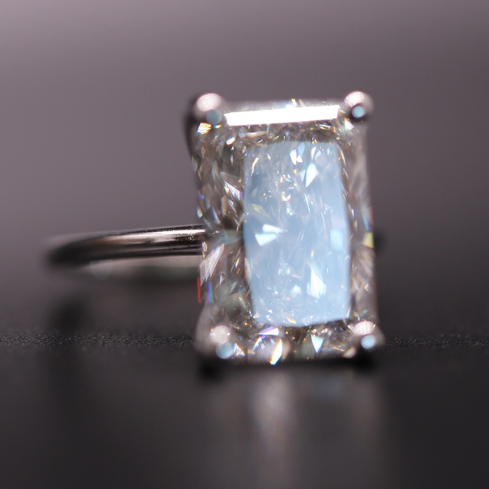 7.57 Carat Lab Grown Diamond Ring White Gold
